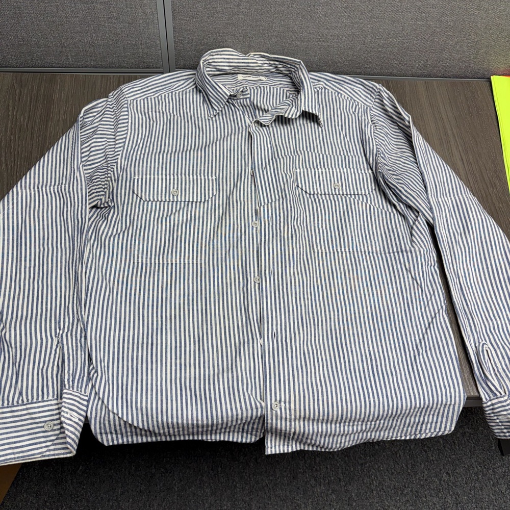 The Utility Shirt in Blue Stripe